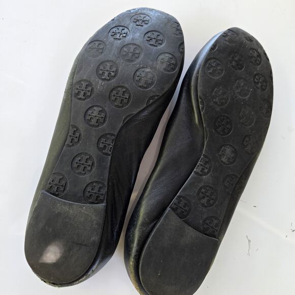 Tory burch Minnie Travel Ballet‎ Flat Black Size 8.5Womens Classic - Picture 7 of 7
